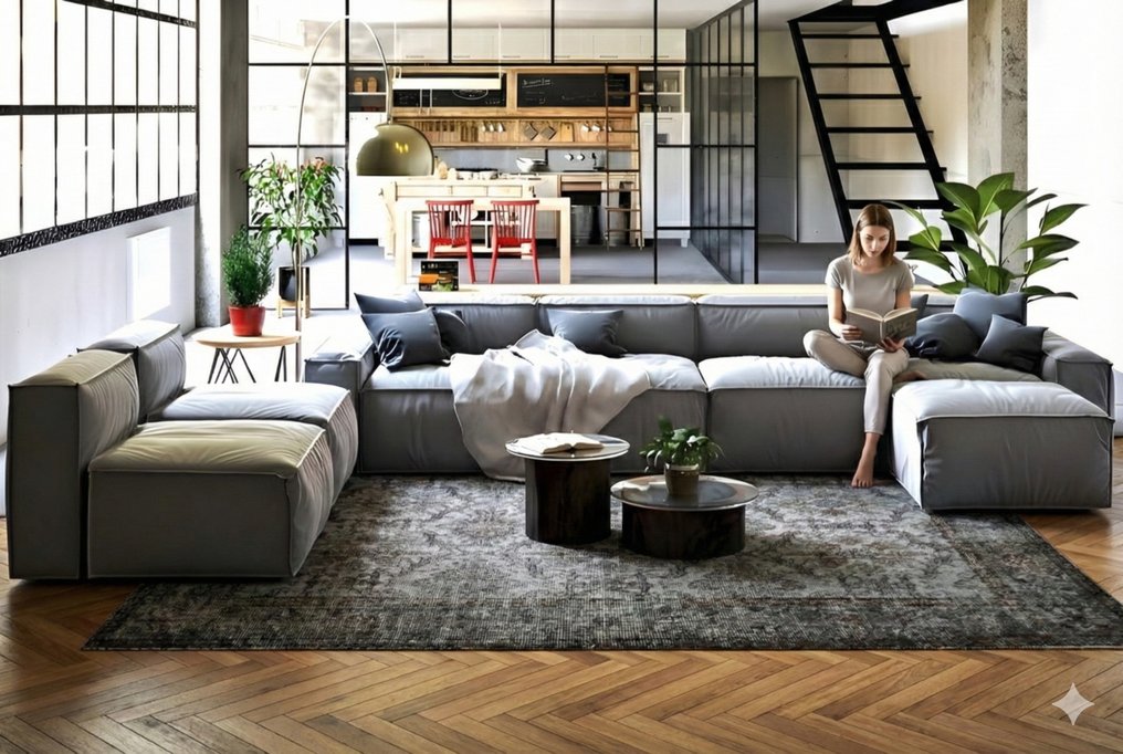 Μεγάλο Γκρίζο αντίκα - Χαλί - 295 cm - 175 cm - με πιστοποιητικό #4.3