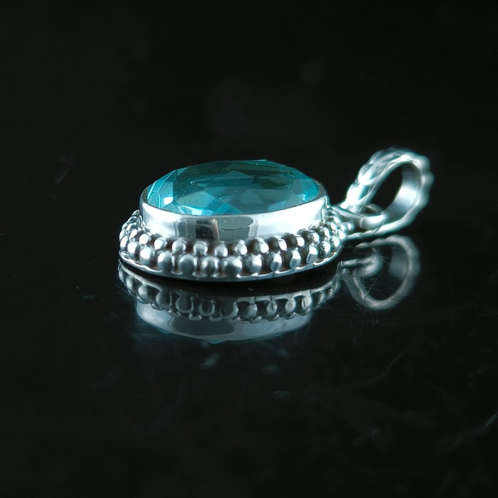 海藍寶石 - 銀 - 墜飾 #4.3