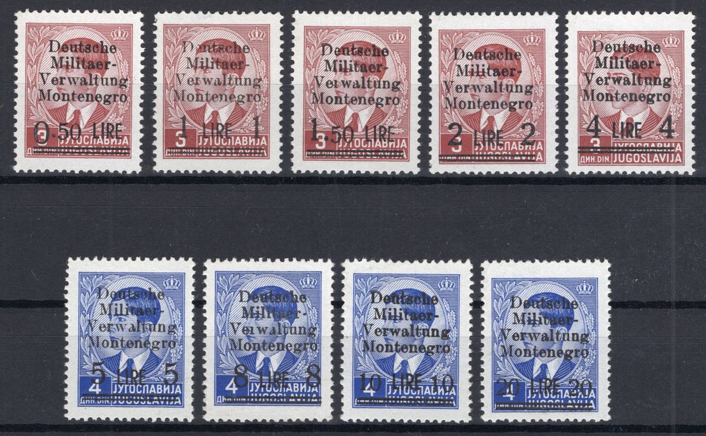 德意志帝国 1943 - 蒙特内哥罗占领 初版**/MNH - Michel 1/9 #1.0