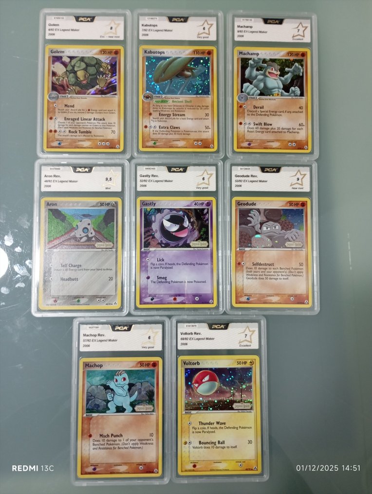 Pokémon - 8 Graded card Foil - PCA - EX - EX Legend Maker #1.0