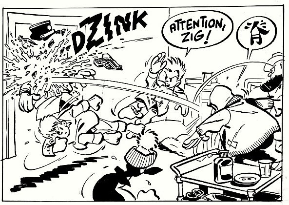 Greg - 1 Original page - Zig et Puce - La Pierrequi vole - pl. 53 - 1968 #3.2