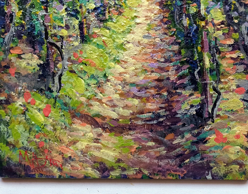 Gino Masini (1949) - In the middle of vineyard - Tuscany landscape #3.2