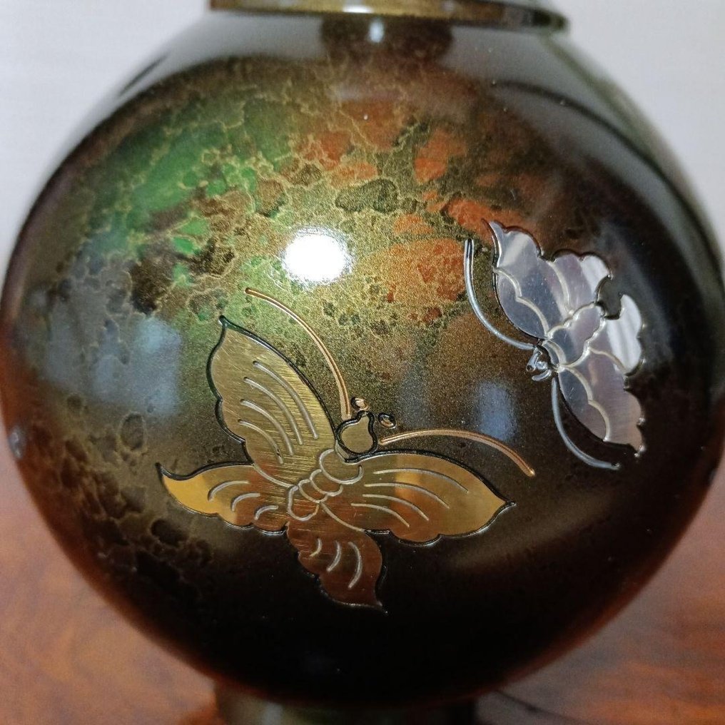 花瓶 - 黄铜色 - 日本 - H20cm Takaoka 铜花瓶 (没有保留价) #2.1