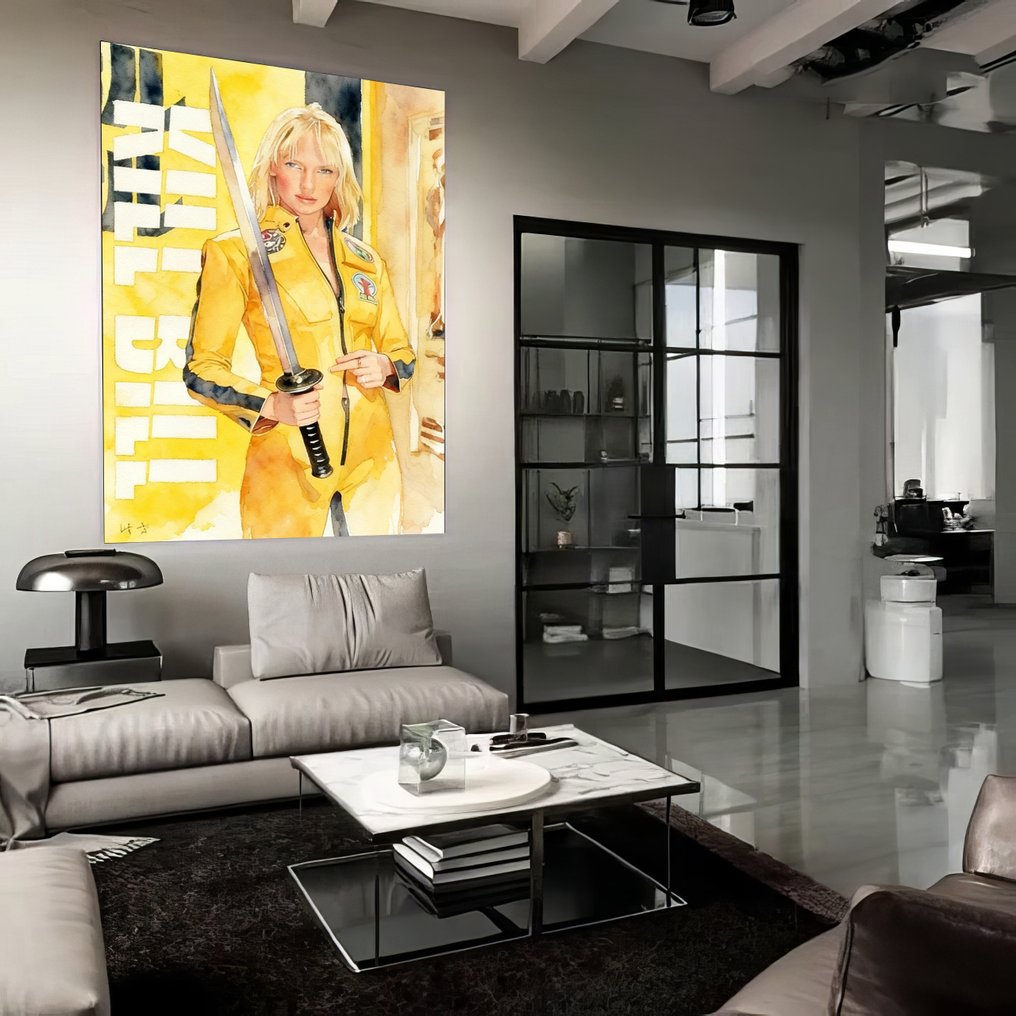 Jacob Hitt - does Kill Bill Watercolor Symbolism w/COA XXL #1.0