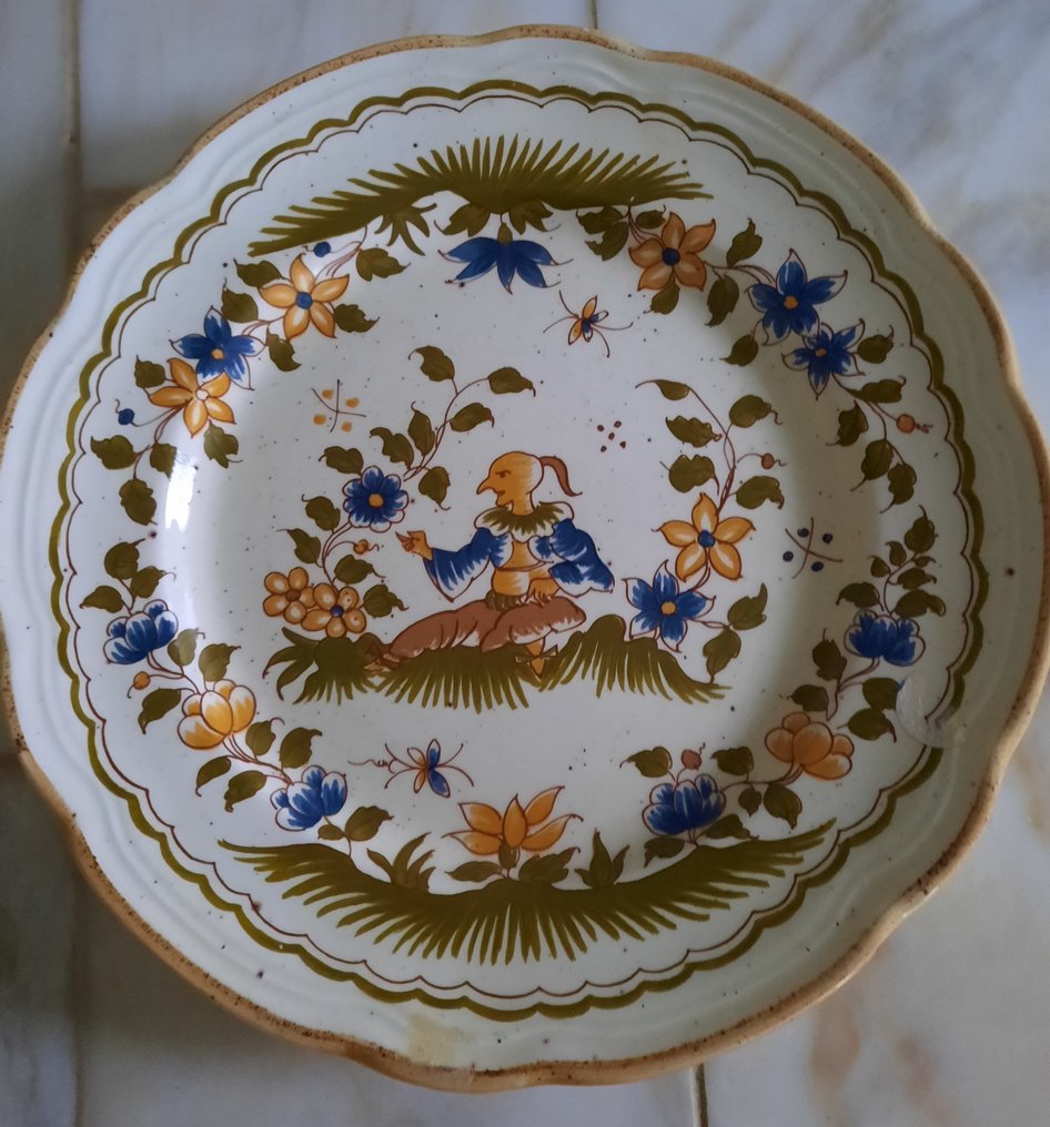 Vintage borden stijl 'Vieux Moustiers' - Table service (12) - Earthenware #1.0