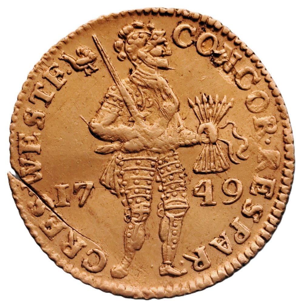 Netherlands, West Friesland Dukaat 1749, R3  (No Reserve Price) #1.0