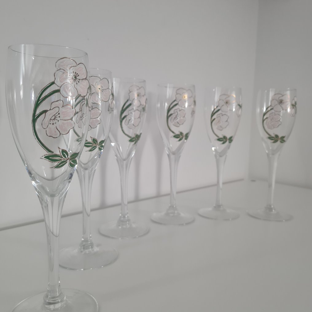 Perrier-Jouët - Emile Gallé - Calice da champagne (6) - Anémone di Émile Gallé - Cristallo #3.2