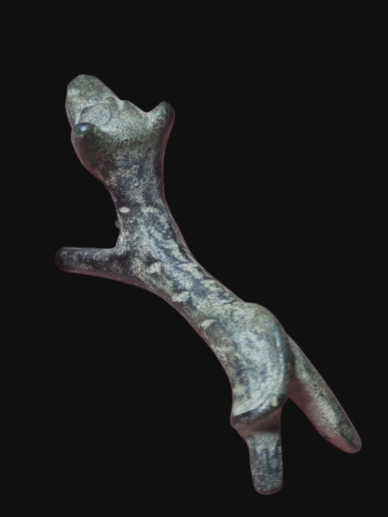 Αρχαία Ρωμαϊκή Μπρούντζος Σπάνια Άγαλμα Σκύλου (χωρίς τιμή ασφαλείας) #4.3