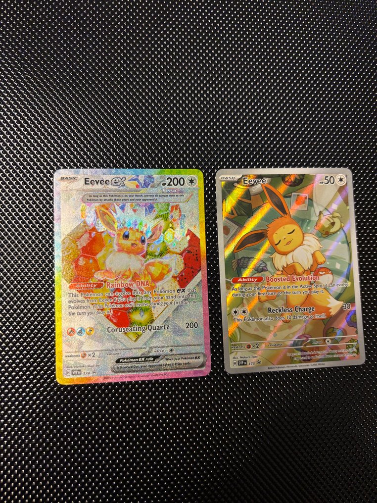 Pokémon - 2 Card - Eevee Svp173/svp174 促销卡, 压膜 - Scarlet & Violet #1.0