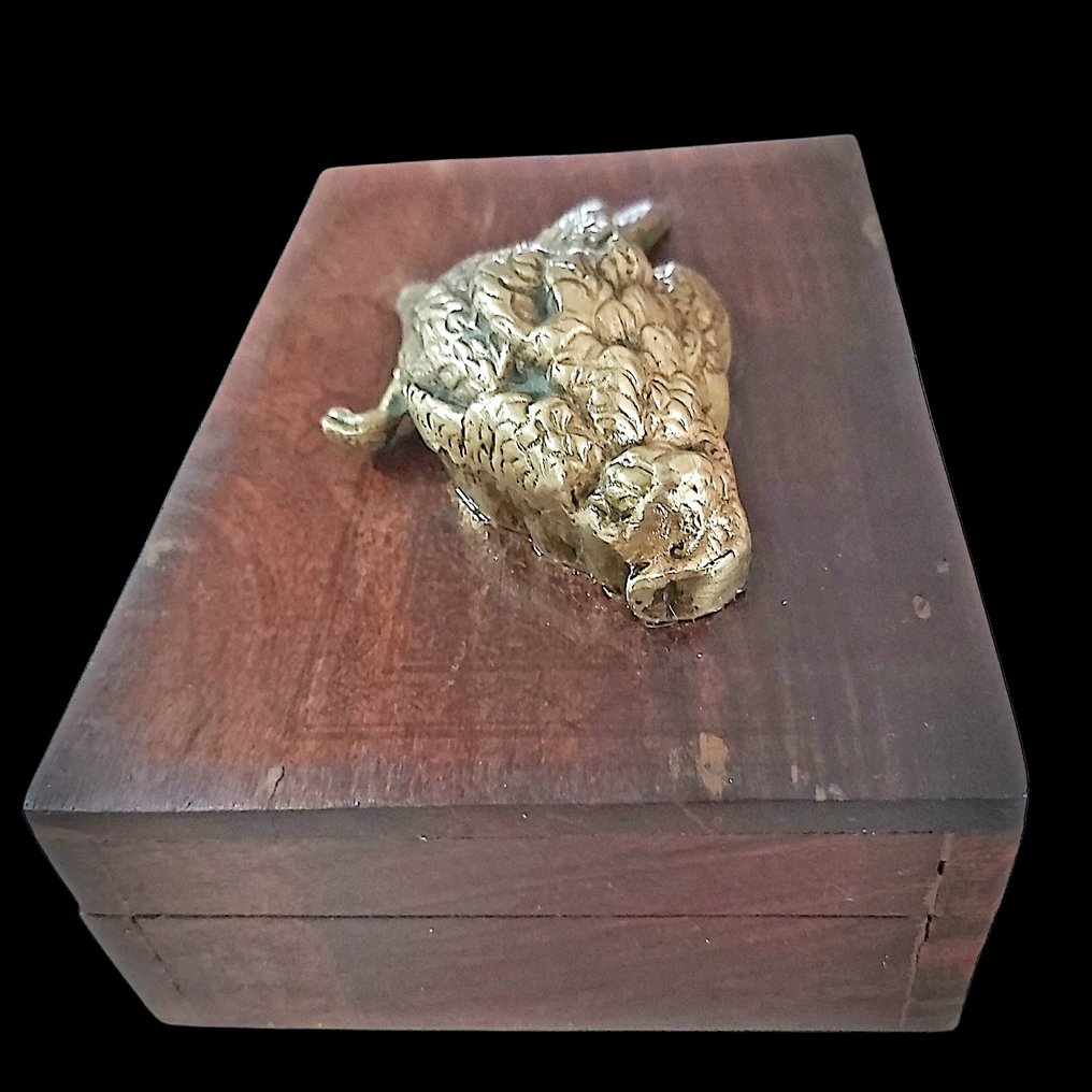 Κουτί κοσμημάτων - Σετ Φυσιολατρικής Τέχνης. Μπρούντζος εργαστηρίου. Ανάγλυφο πουλί. - Μπρούντζος, Βαμμένο ξύλο #4.3