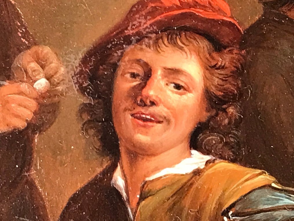 David Teniers the Younger (1610 - 1690), After - Les Philosophes Bacchiques Oil on Copper #3.2