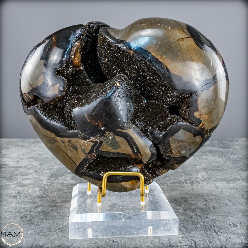 Φυσική καρδιά Septarien "Δράκος Αυγό" με κρύσταλλα Καλσείτη από τη Μαδαγασκάρη- 2312.48 g #3.2