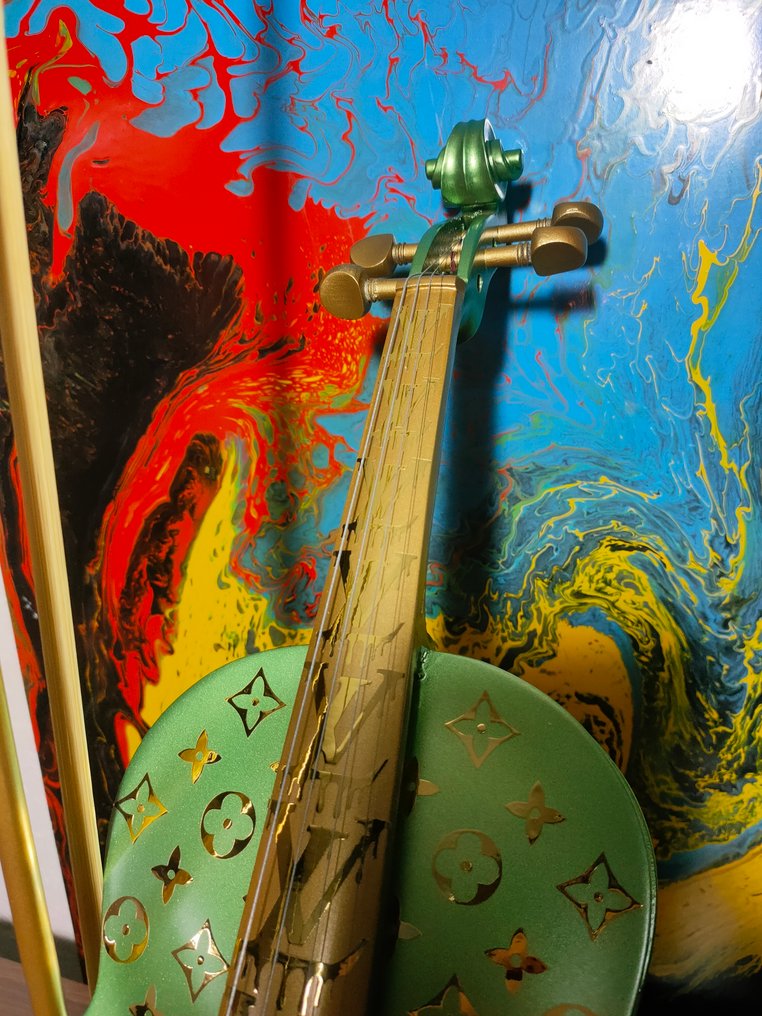 fp pop art - Louis vuitton violon vert avocat snake tailart Édition Limited 1/10(60cm) #4.3