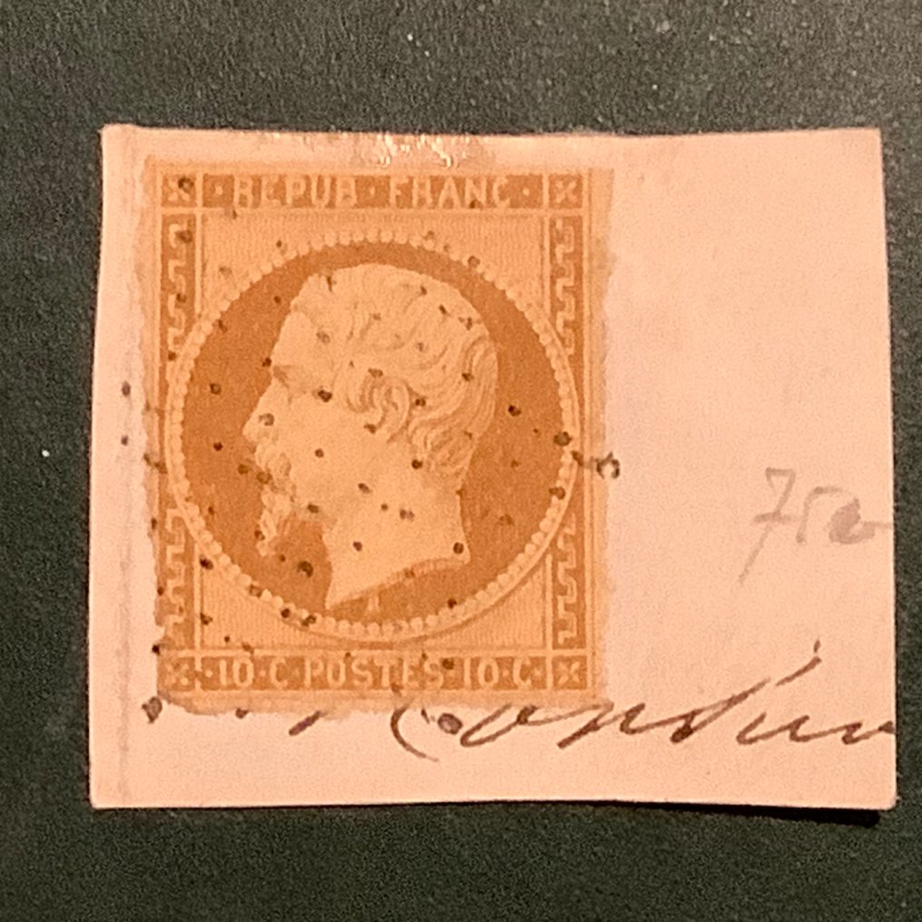 Γαλλία 1852 - 10 λεπτά Napoleon Prins Πρόεδρος - Yvert 9 #1.0