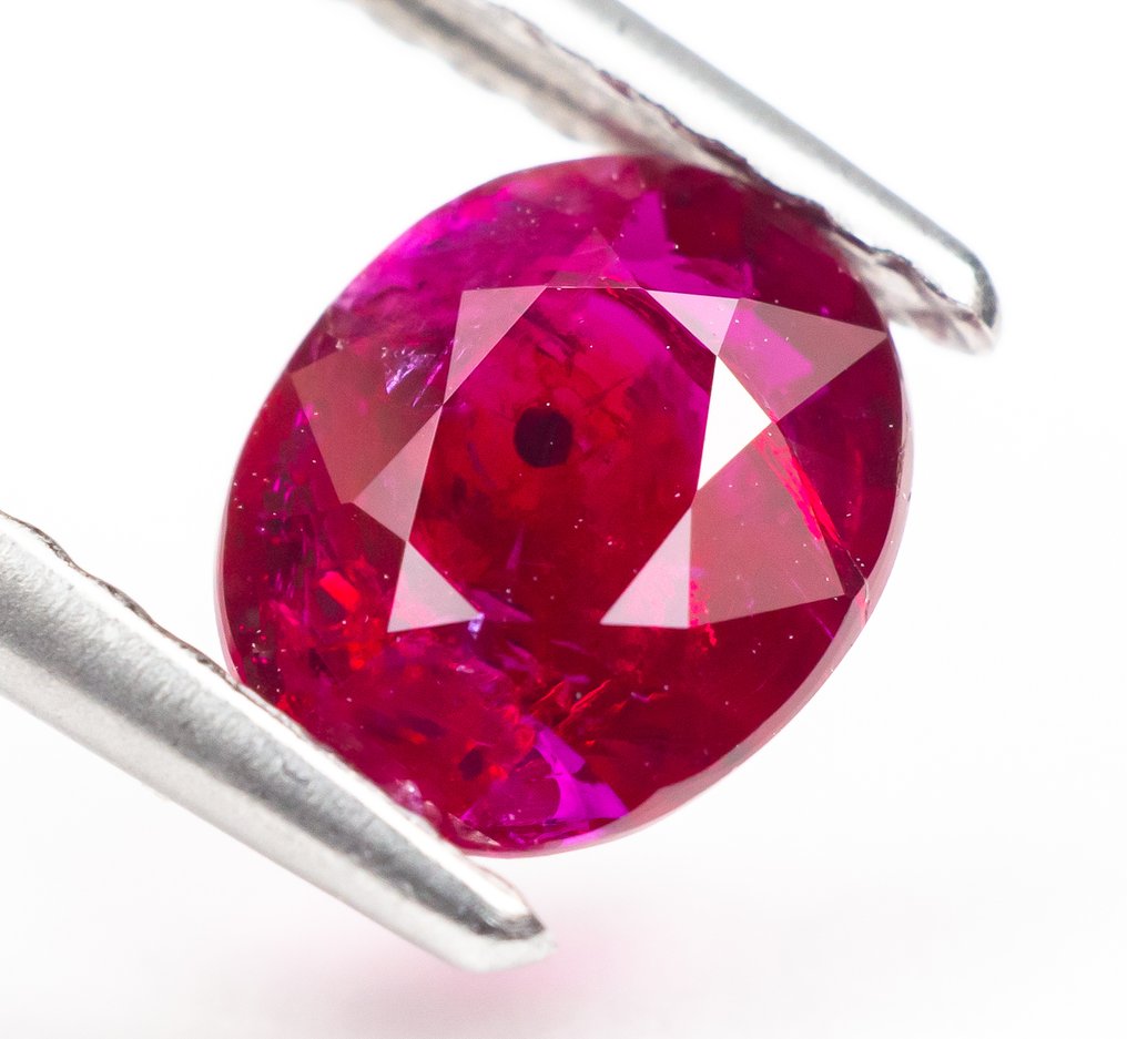 No Reserve Price Ruby  - 1.06 ct - Lotus Gemology - Rich Red (Mozambique) #2.1