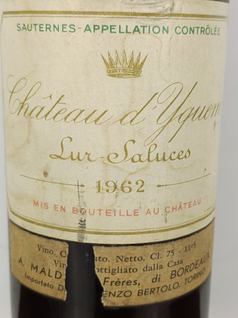 1962 Chateau d'Yquem - Sauternes 1er Cru Supérieur - 1 Garrafa (0,75 L) #1.0