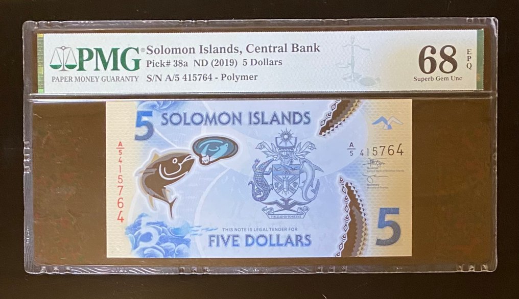 所羅門群島. - 5 Dollars ND (2019) - Pick 38a  (沒有保留價) #1.0
