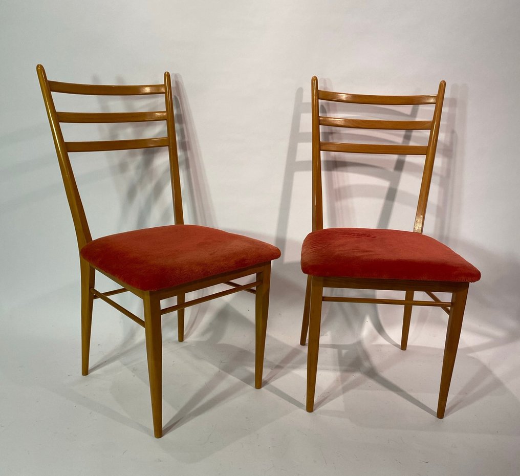 椅 - 木 - 两个复古椅子 #1.0