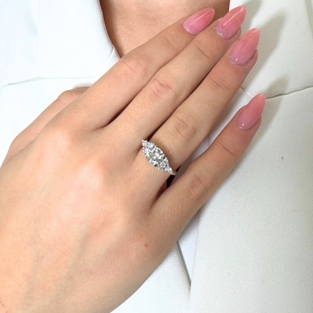 Ring - 14 kt Weißgold - 1.51ct. tw. Diamant (Natürlich) - Diamant - Atemberaubender Ring #2.1