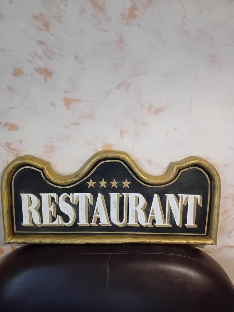 Enseigne Restaurant 4 étoiles - Διαφημιστική πινακίδα - Ξύλο #1.0
