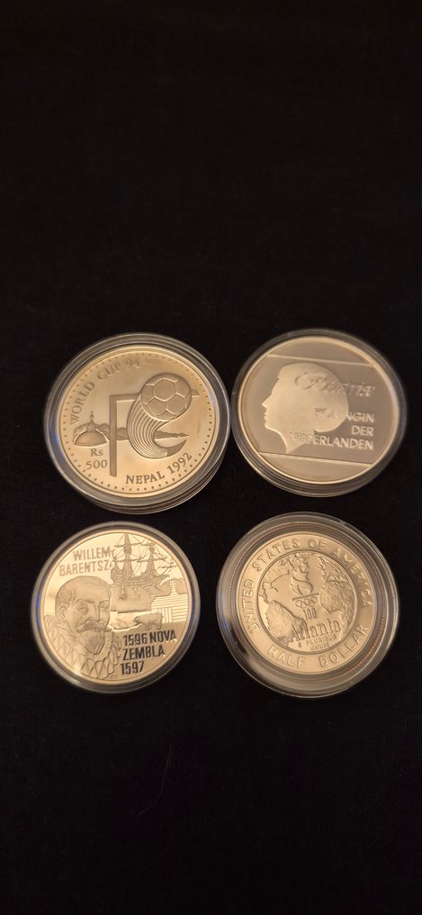 Νεπάλ, Ολλανδία, Ηνωμένες Πολιτείες, Αρούμπα. Lot 4 coins (χωρίς τιμή ασφαλείας) #1.0