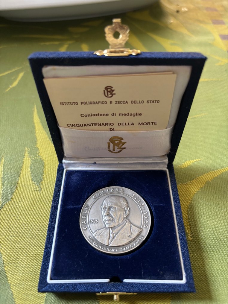 義大利. Medaglia in argento 1995  Carlo Calisse - 32 gr Ag.986  (沒有保留價) #1.0