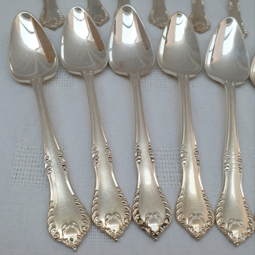 Mappin & Webb - Gyümölcs kanál (12) - Ezüstözött - grapefruit #2.1