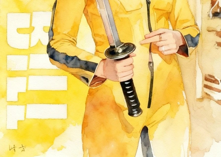 Jacob Hitt - does Kill Bill Watercolor Symbolism w/COA XXL #3.2