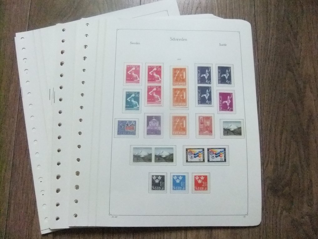 瑞典  - 丰富的新鲜完整收藏，装在 KABE 相册页上 #1.0