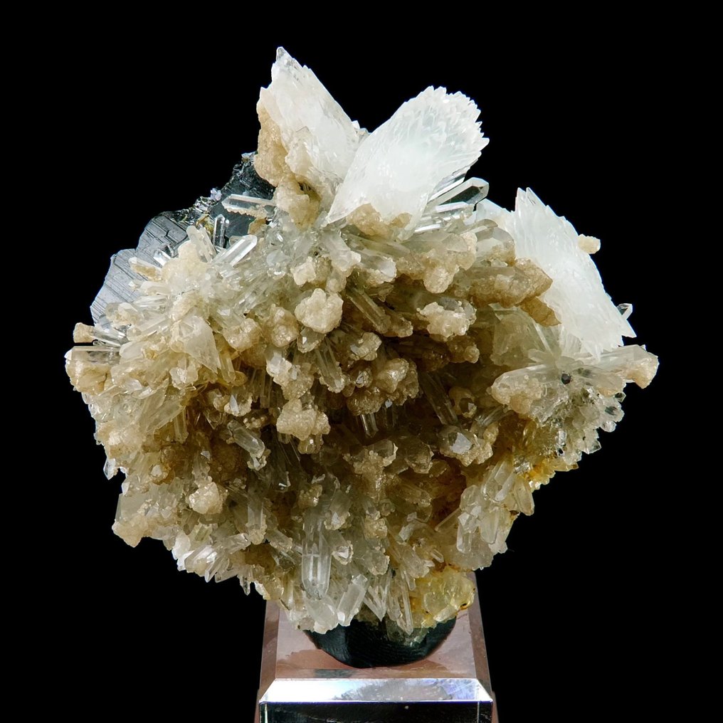 Καλλίτης 'καπέλα' με Δολίτη σε Κρύσταλλο και Σφαλερίτη. - Ορυχείο Μπάλντουτ, Cavnic, Maramureș, Καρπάθια, Ρουμανία - Ύψος: 6.3 cm - Πλάτος: 5.2 cm- 62 g #1.0