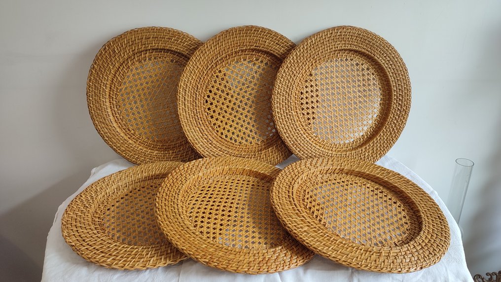 Πλάκα φορτιστή (6) - Πολύ μεγάλα πιάτα - Rattan, Μπαμπού, καναγέ, κλαδί - Μεγάλη υπηρεσία τραπεζαρίας #2.1