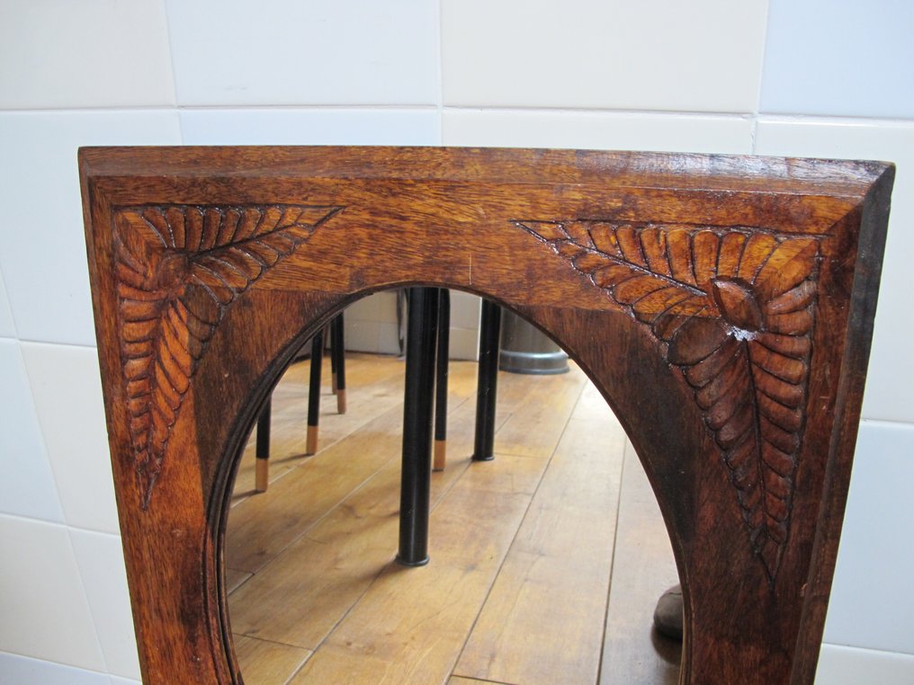 Καθρέφτης- Ουδέος μαόνι καθρέφτης χειροποίητος 58 x 43 εκ.  - Ξύλο #2.1