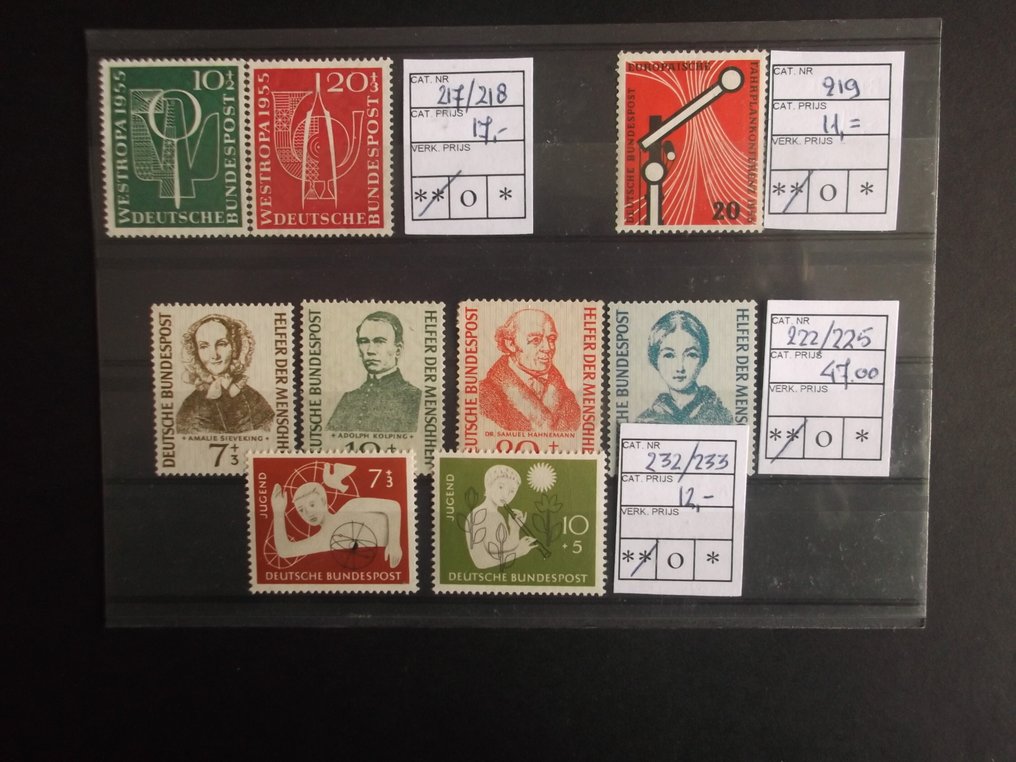 德国，联邦共和国 1949/1964 - 根据描述的更好的邮票、系列和块 #2.1
