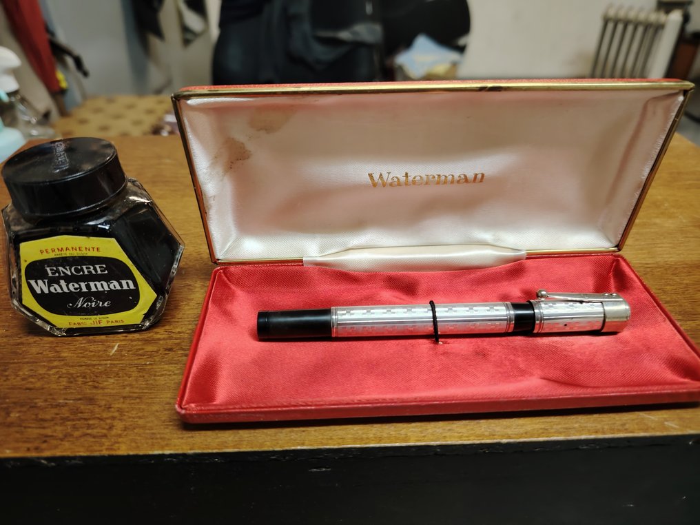 Waterman - silver safety pen with Gothic decoration - Zonder Minimumprijs - Vulpen #1.0