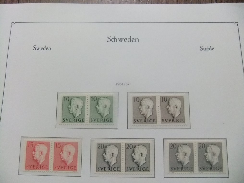 瑞典  - 丰富的新鲜完整收藏，装在 KABE 相册页上 #4.3