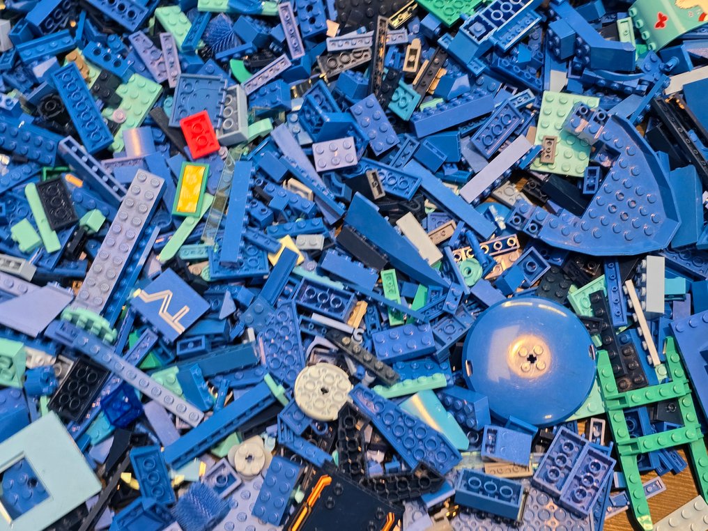 Lego Deler - Losse onderdelen blauw tint lego partij assortiment #2.1