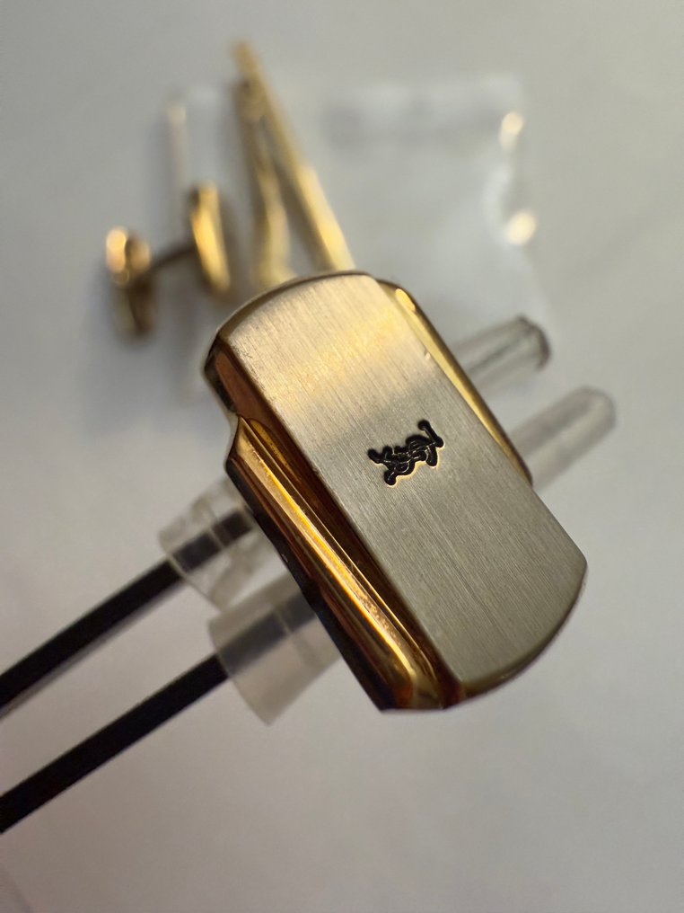 Yves Saint Laurent - Gullplattert, Metall - Mansjettknapper #1.0