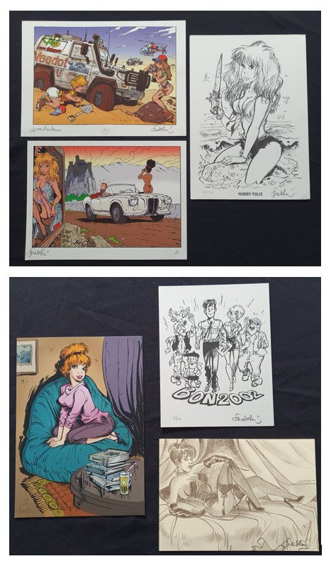 François Walthéry - 6 Offset Print - Natasja - Diverse Pin - Up tekeningen #1.0