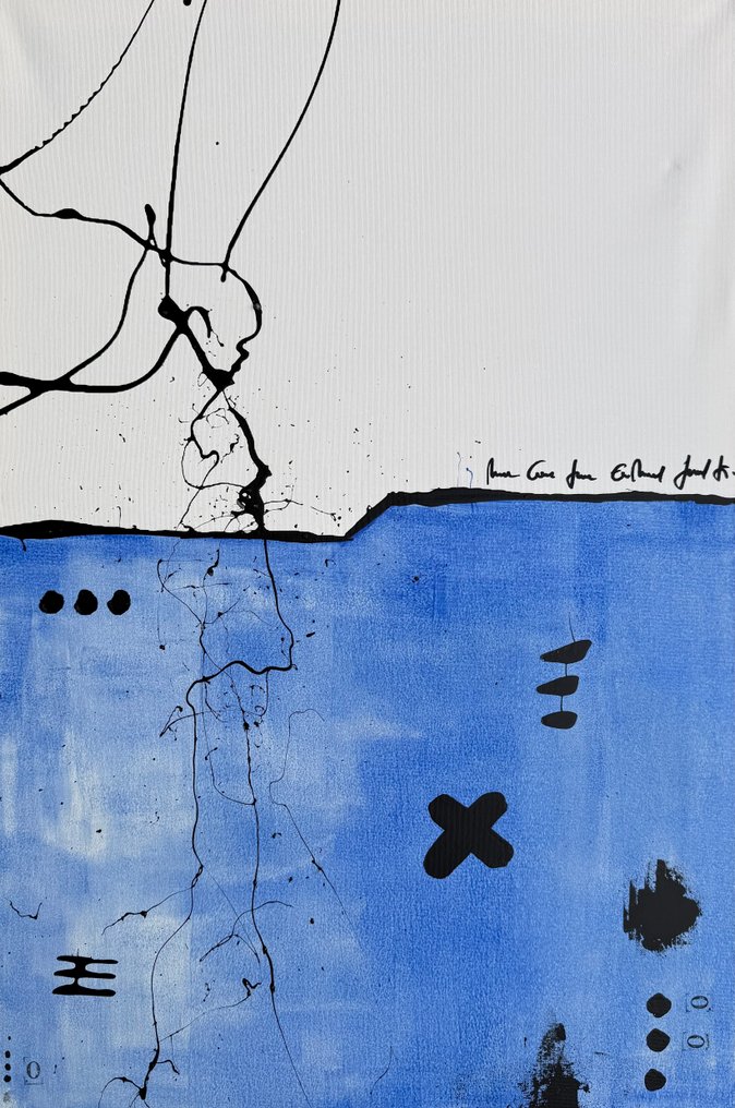 Laura Pinchete - Rayo en dualidad blanco y azul. XL. No Reserve #4.3