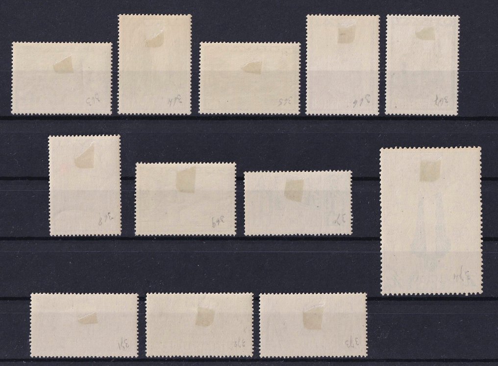 Bélgica 1933 - Grote Orval, la gama completa - OBP/COB 363/74 #2.1