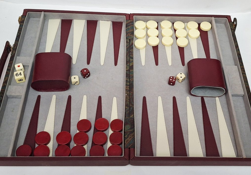 Jogo de tabuleiro - Maletin Backgammon - Cuero, Plástico #4.3