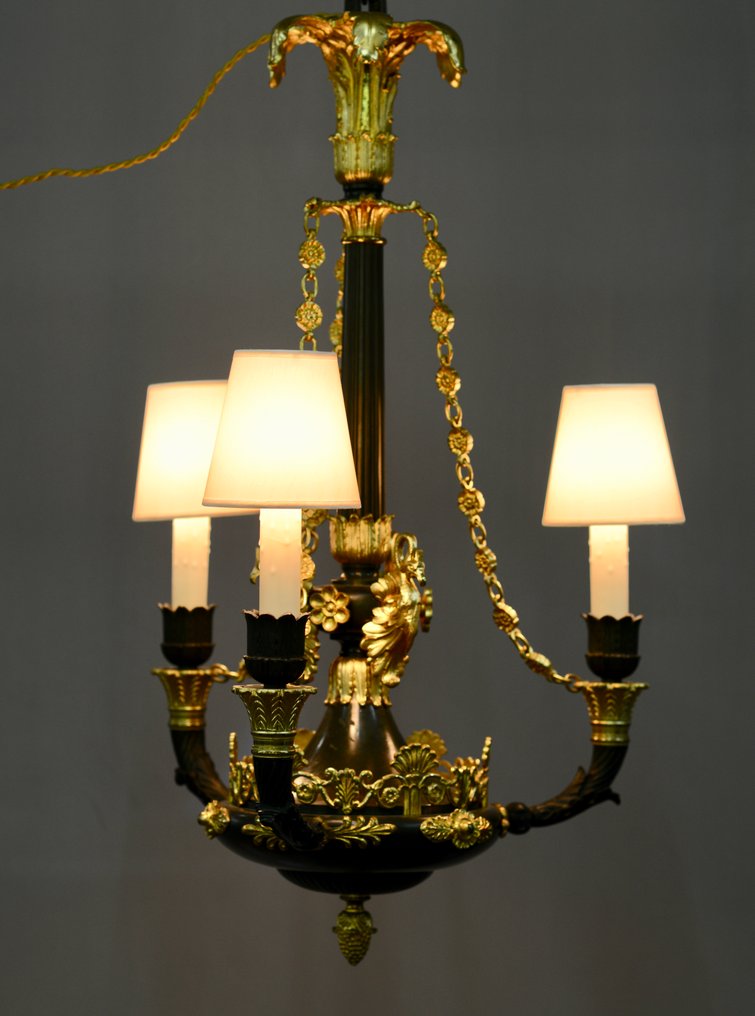 吸顶灯 - 镀金青铜, 铜绿青铜 #1.0