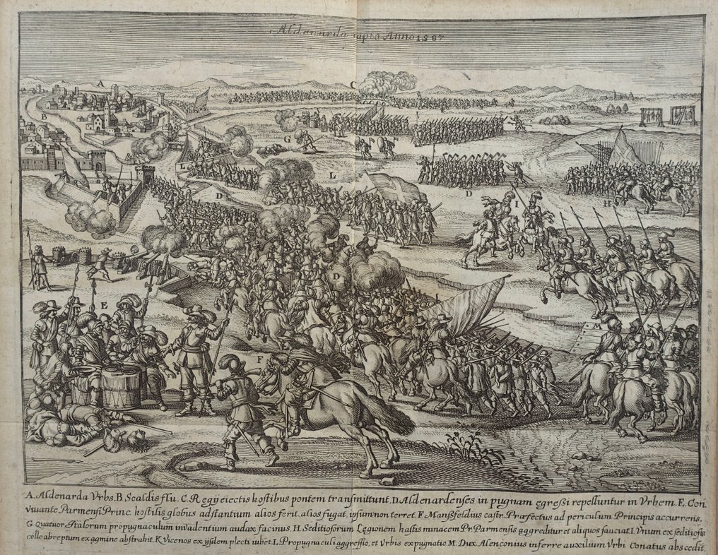 Βέλγιο - Oudenaarde; Famiano Strada - Aldenarda capta Anno 1587 - 1651 #1.0