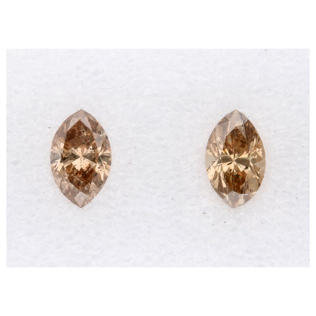 Zonder minimumprijs - 2 pcs Diamant (Natuurlijk) - 0.49 ct - Markies - P1 - International Gemological Institute (IGI) #1.0