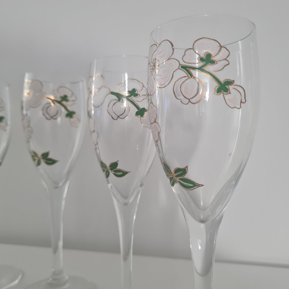 Perrier-Jouët - Emile Gallé - Calice da champagne (6) - Anémone di Émile Gallé - Cristallo #4.3