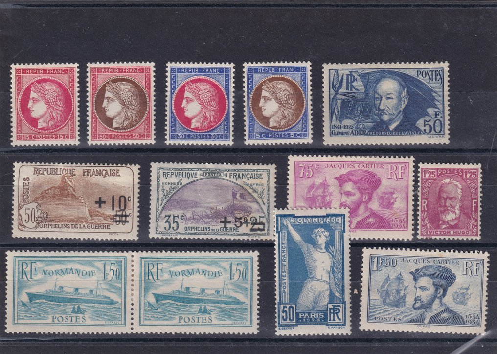 France - Set of semi-modern stamps, new* on 2 blocks - TB. #1.0