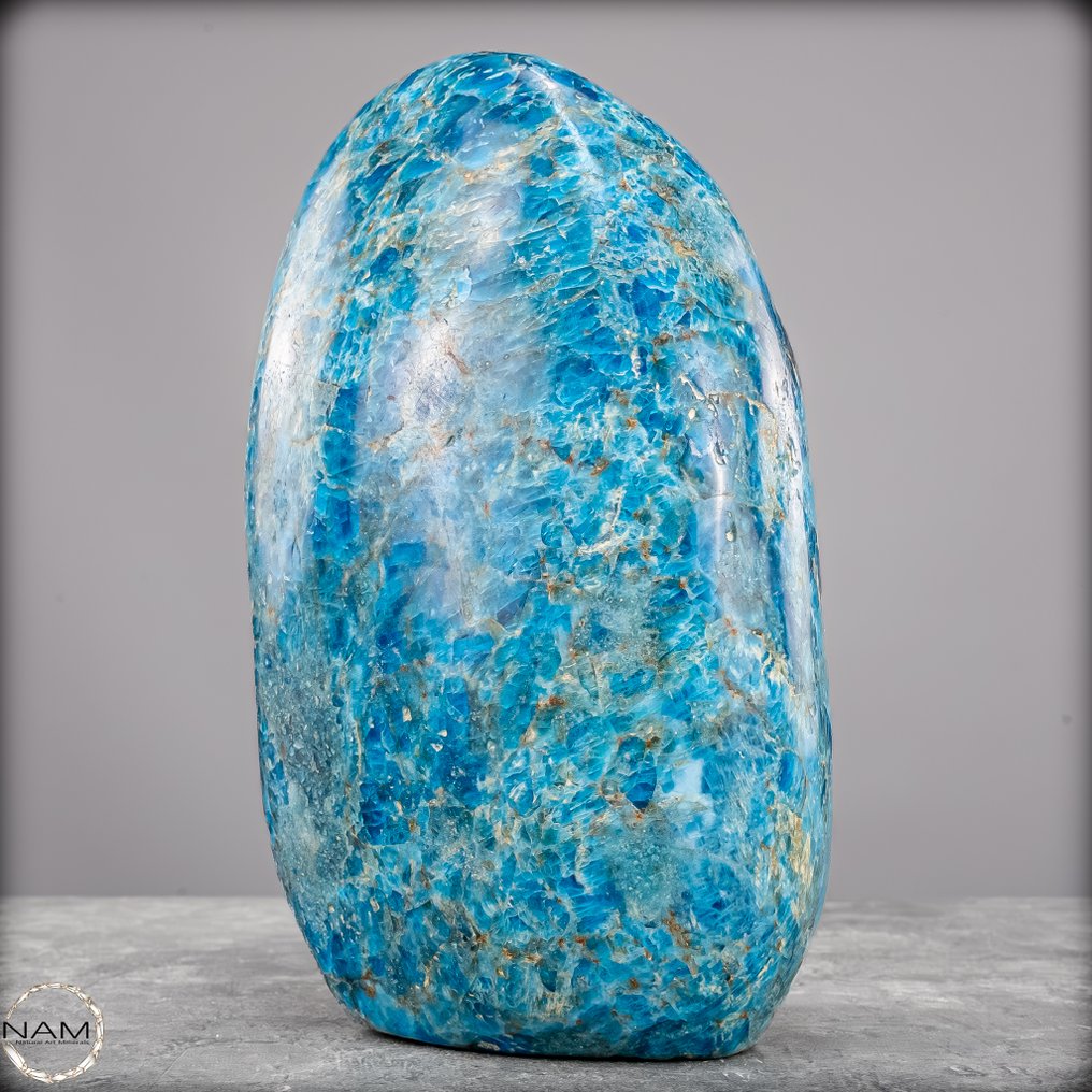 天然天蓝色磷灰石 自由形式- 2745.31 g #1.0