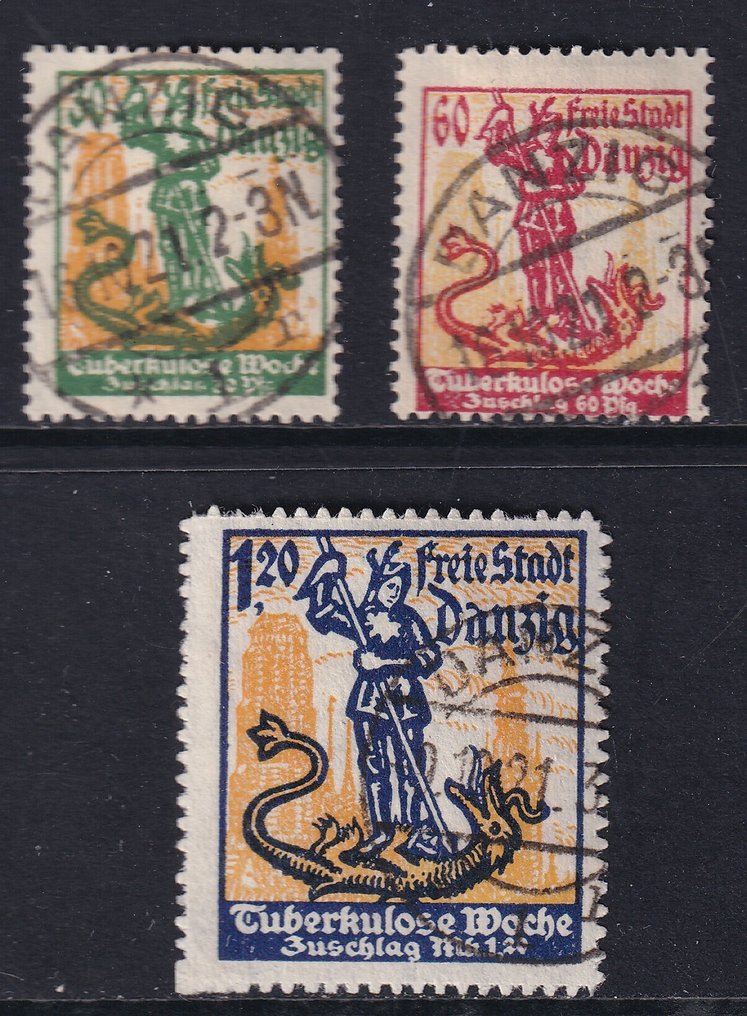 Danzig 1921 - Tuberculosis Week. Endorsed: Infla Berlin. - Michel: 90/92 #1.0
