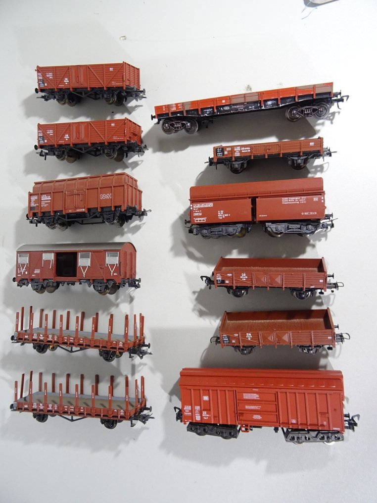 Fleischmann, diverse H0 - Godsvagn för modelltåg (12) - 12 DC Güterwagen - DB #1.0