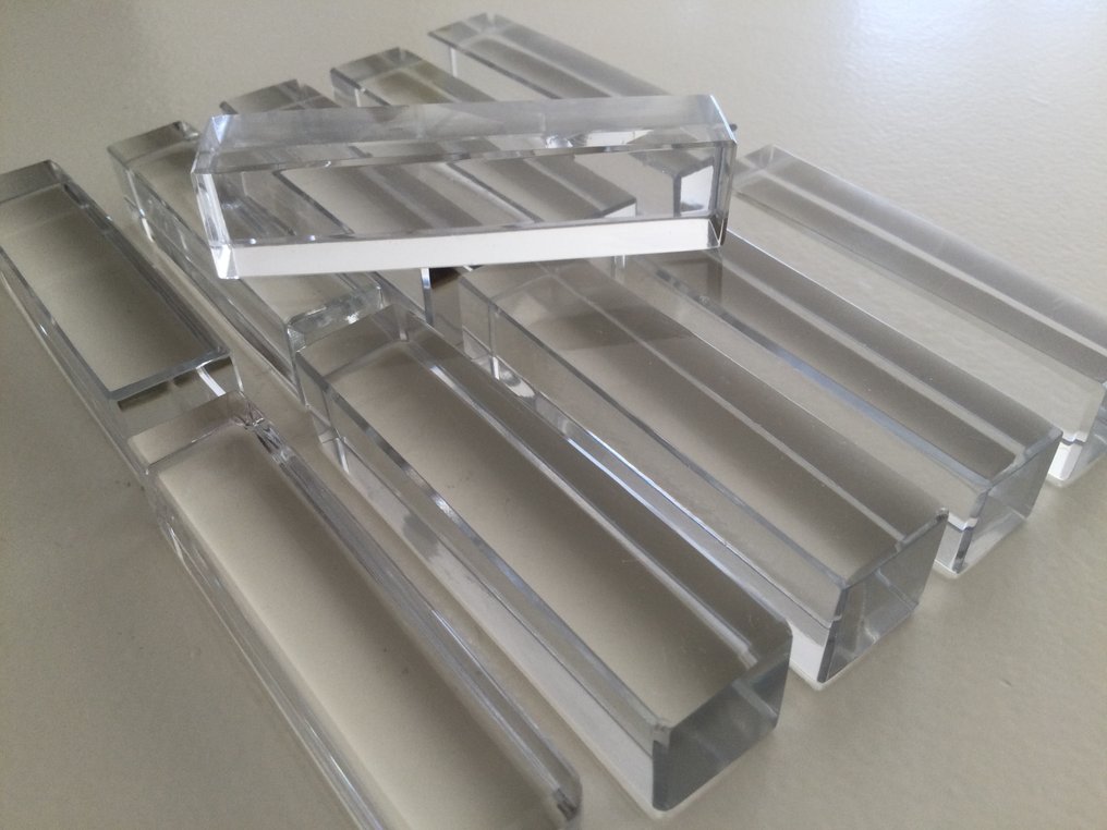 Cristal Saint Louis France , prachtige kristallen Art Deco bestekleggers - Poggiacoltello (11) - Cristallo #4.3